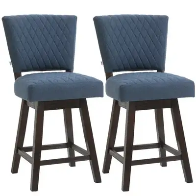 Brand New Set of 2 swivel Barstools Wooden legs $329, View more