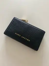 Marc Jacobs Zip & Fold Multi Wallet Black Leather