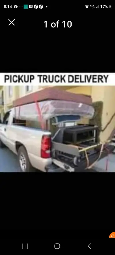 Pickup truck and driver available to pickup and delivery of your online and big box store purchases...