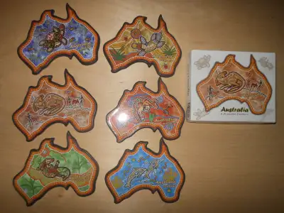 Australia souvenirs coasters set of 6, View more