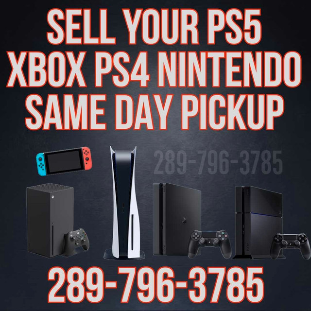 CASH FOR PS5 PS4 XBOX NINTENDO IPHONE IPAD LAPTOP in Sony Playstation 5 in Mississauga / Peel Region