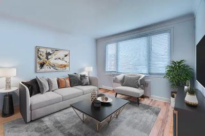 Magnifique appartement de 2 chambres situé directement en face de l'Université du Québec et des lign...