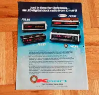 RETRO ORG 1977 KMART ALARM CLOCKS AD - VINTAGE ANNONCE