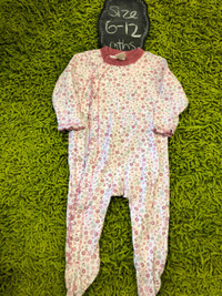 Old Navy baby floral cotton sleeper 6-12 months