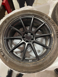 USED MICHELIN WINTER TIRES ON BLACK RIMS