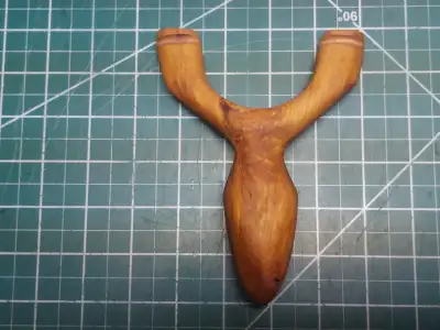 Spalted Birch Natural Fork Slingshot OTF, View more