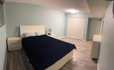 1 big bright and fully furnished bedroom. available in the basement. Fully private. Private washroom...