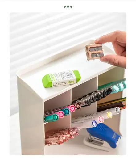 Multi-Functional Slanted Pen Holder Desktop Organizer with Slots in Storage & Organization in Oakville / Halton Region - Image 4