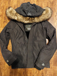 TNA winter coat XSmall black.  Like new