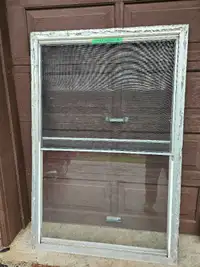 Metal Frame with Glass Window and Screen 38.5" x  58.25"