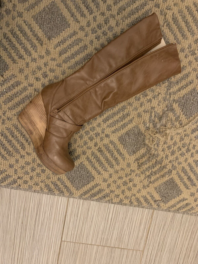 Ladies high tan wedge boot  in Other in Fort McMurray - Image 2