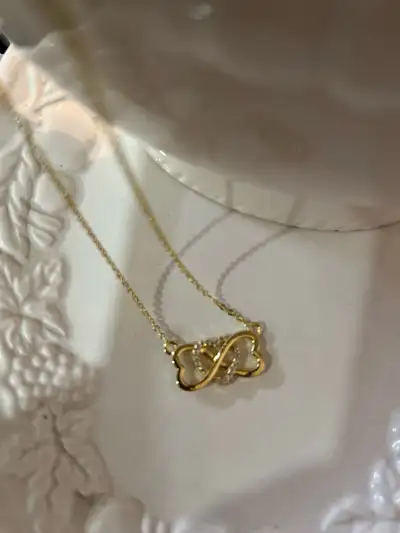 14k gold plated steel new necklace, View more