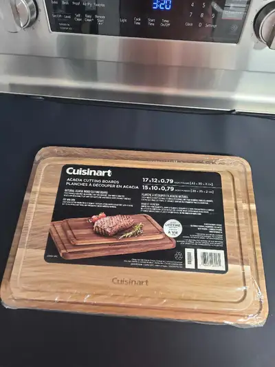Brand new Asking$40 OBO Natural Acacia Wood Cutting Board - sustainable material that doesn't harm o...