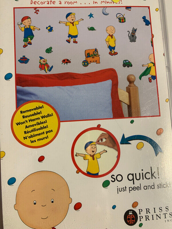 Caillou Jumbo Kid's'room Wall Decal Reusable Stick Ups in Toys & Games in Markham / York Region - Image 3