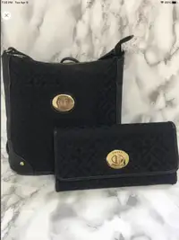Authentic Tommy Hilfiger black purse and wallet 