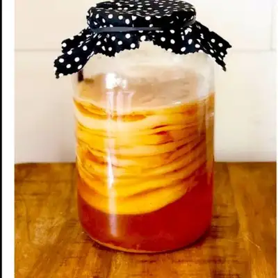 1 small kombucha Scoby  for the 1-liter jar with 1-liter starter, View more