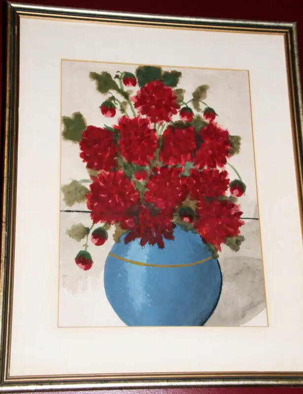 Vintage Framed Floral Watercolour by Manitoba Artist in Arts & Collectibles in Winnipeg - Image 3