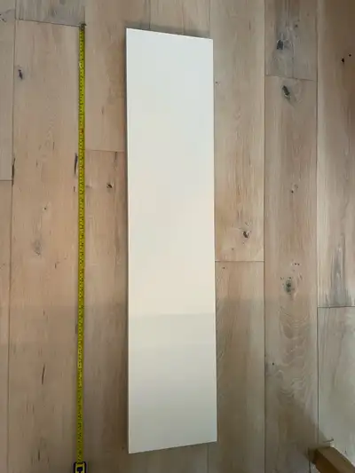 White floating shelf with all parts, View more