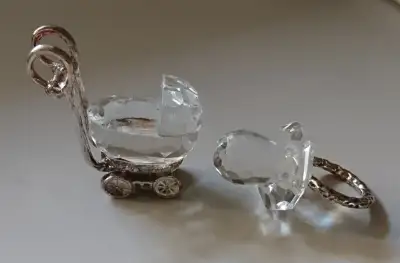 Crystal Glass Baby Carridge & Baby Pacifier Crystal Glass, View more