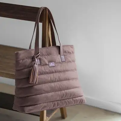 Benjamin Moore Colour Trends 2025 LIMITED EDITION Tote Bag Cinnamon Slate 2113-40 is on the exterior...