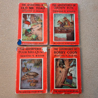 THORNTON W. BURGESS BEDTIME STORY-BOOKS - circa 1960, 4 left