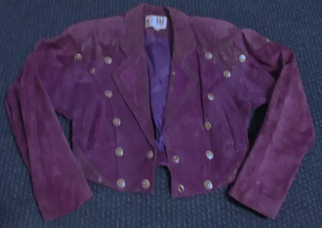 size Medium Vintage G - III Purple Suede Leather Women's Jacket in Women's - Tops & Outerwear in Kitchener / Waterloo - Image 2