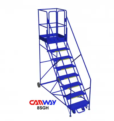 CANWAY SAFEGUARD MOBILE LADDER STAND, SAFE GUARD ROLLING LADDER., View more
