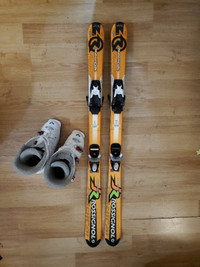 Rossignol 120 cm ski and 24.5 cm ski boot