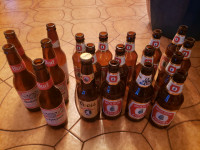 Vintage beer bottles Coors Molson Export Budweiser