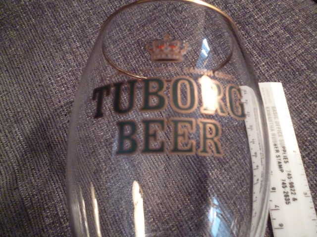 Tuborg stemmed Beer glasses x 8 in Arts & Collectibles in Peterborough - Image 2