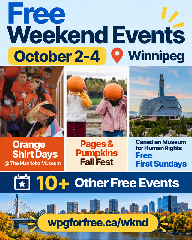 Winnipeg Free Weekend Events: October 2–4, 2026