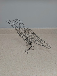 Wire Crow Art Sculpture 
