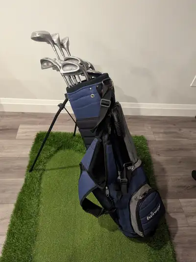 11 Piece Mens Right Hand Golf Club Set with Bag, View more