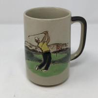 Vintage Otagiri Japan Stoneware Golfer Mug