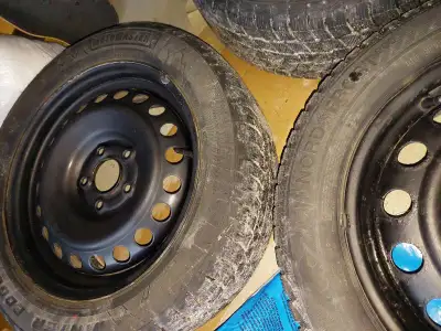 Used winter tires on rims 205/60/16 in agood condetion for sale .
