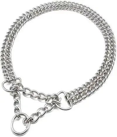 Large Silver Chain Pet Collar , View more