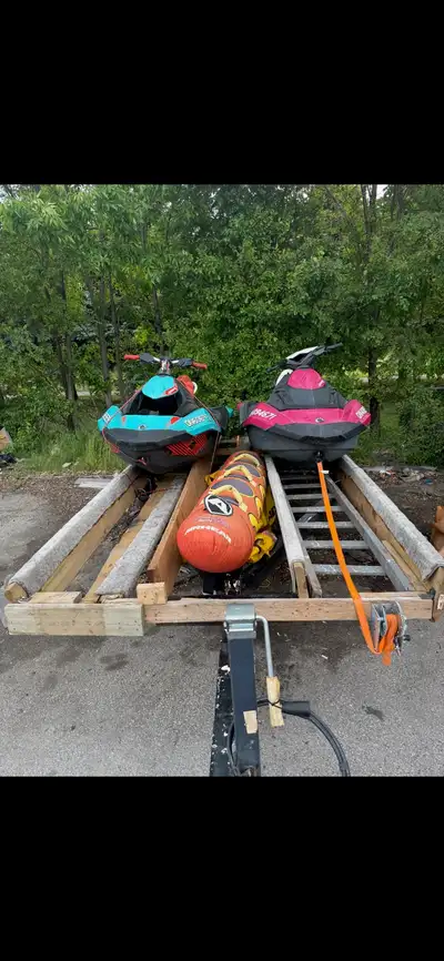 2 Sea-Doo Spark Trixx + Double Trailer – $6,999.99 2 for 1 Deal! Everything Included! Selling two Se...