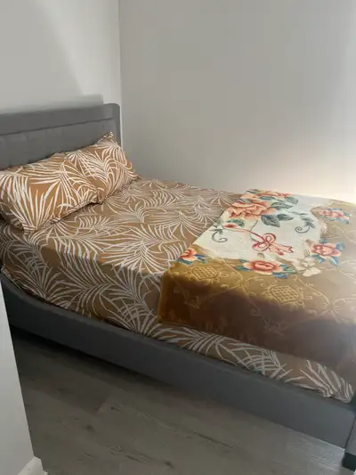 Private room available in a comfortable 2-bedroom apartment. The room features a twin-size bed, clos...