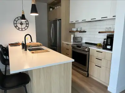 Condo récent (2 ans) à louer dans un triplex - Rez-de-jardin - 2 places de stationnement - Plafonds...