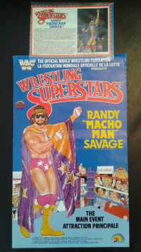 LJN WWF Wrestling Randy Macho Man Savage Poster & Bio Card