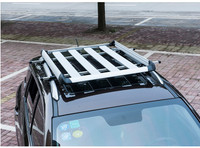 Rooftop Cargo Basket Aluminum Roof Rack Travel Luggage Rack Univ