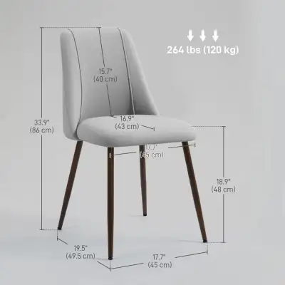 Upholstered Velvet Accent dining Chair Wood-grain Steel Leg, View more