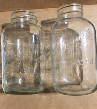 Vintage Glass Mason Jars - 1.5 to 1.7L