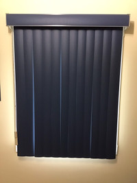 Blinds Vertical Dark Blue Vinyl PVC