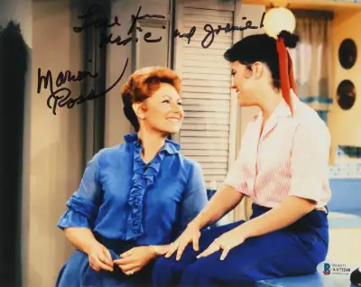 Photo measures 8" x 10" in size and has been hand-signed and inscribed by Marion Ross. The autograph...