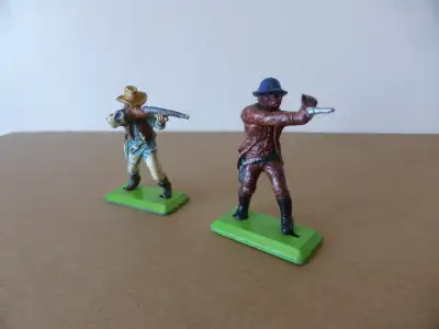 Old Far West Figures, action figurines. Made in England. $2 each Please check my other ads.