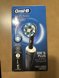 NEW Oral-B Pro 500+ Rechargeable Electric Toothbrush, Black