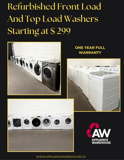 REFURBISHED WASHERS TOP AND FRONT LOAD STARTING AT $299, View more