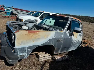 91 or 92 reg cab long box Good frame and some misc parts No papers Make a offer, could use the space...