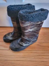 Bottes de pluie avec doublure taille 10 enfant